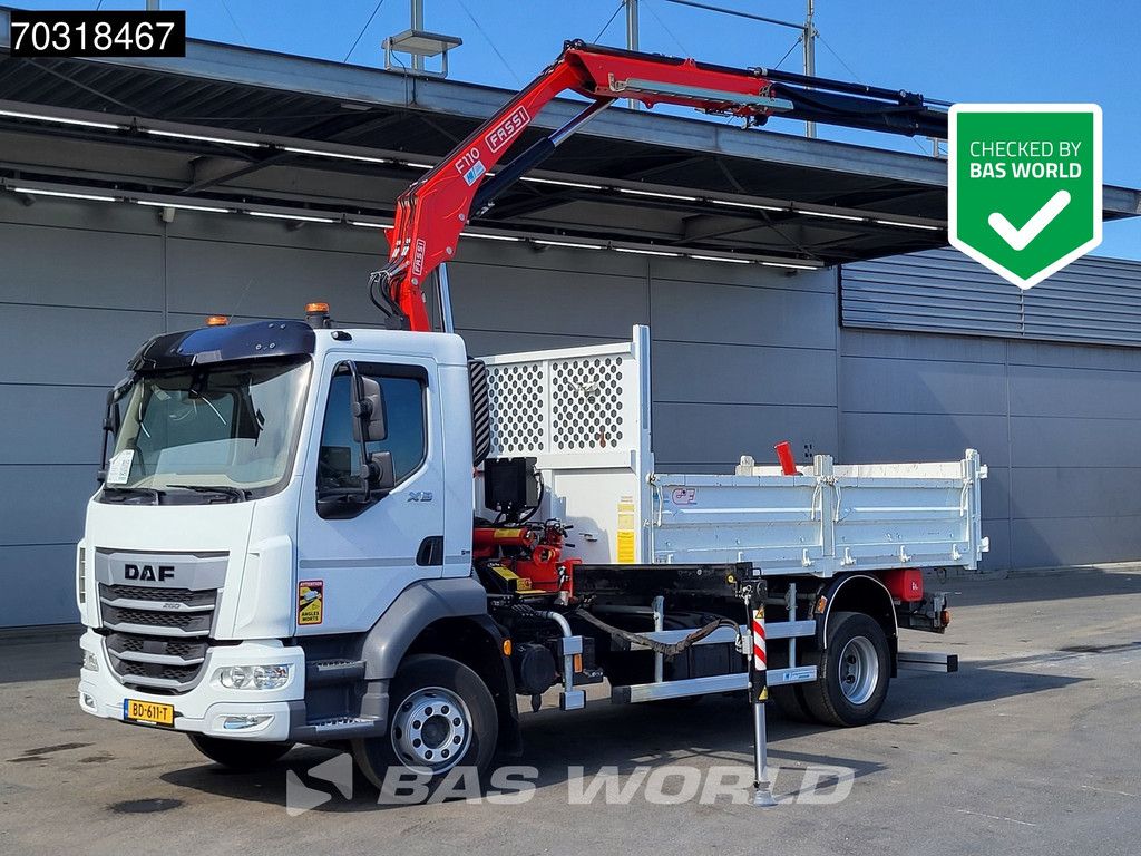 DAF XB 260 4X2 FASSI F110B.0.22 Active Kran Crane 6m3 tipper Automatic ACC Euro 6 Cranetruck Kraanwagen Kraan