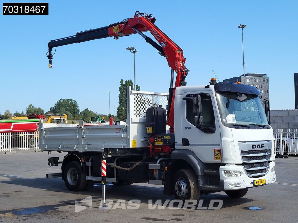 DAF XB 260 4X2 FASSI F110B.0.22 Active Kran Crane 6m3 tipper Automatic ACC Euro 6 Cranetruck Kraanwagen Kraan