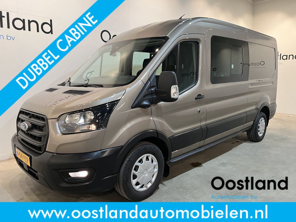 Ford Transit 350 2.0 TDCI L3H2 DC Dubbel Cabine Trend 170 PK Automaat / Euro 6 / Airco / CarPlay / Adap. Cruise Control / Camera 360 / Navigatie / 65.000 KM !!