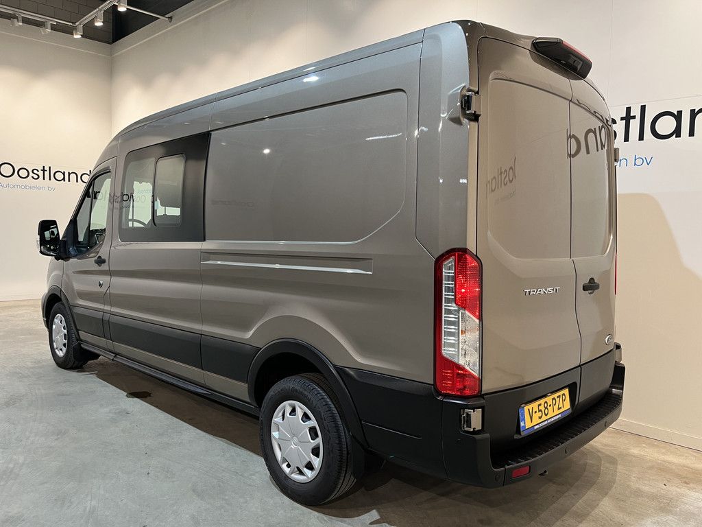 Ford Transit 350 2.0 TDCI L3H2 DC Dubbel Cabine Trend 170 PK Automaat / Euro 6 / Airco / CarPlay / Adap. Cruise Control / Camera 360 / Navigatie / 65.000 KM !!