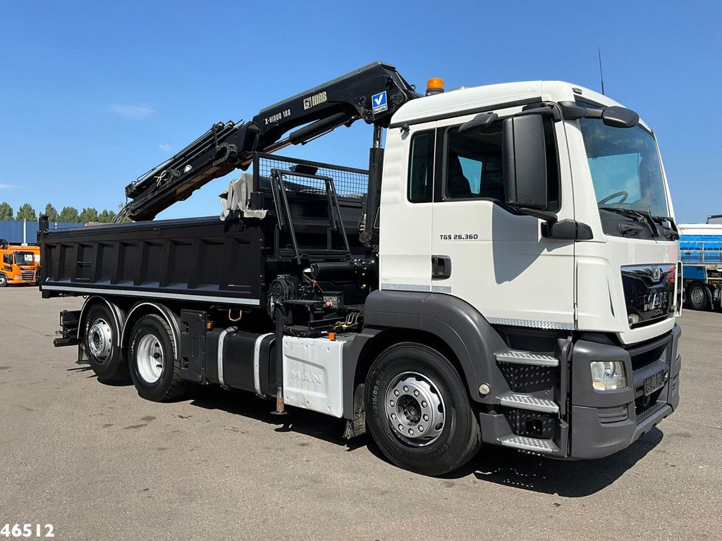 Man TGS 26.360 Euro 6 Hiab 18 Tonmeter laadkraan Just 115.075 km!