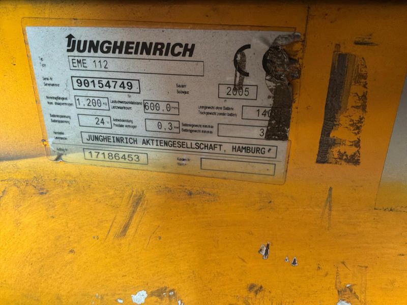 2005 Jungheinrich EME 112 Elektrischer Palettenhubwagen