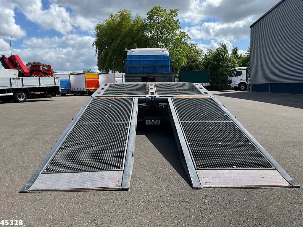 Scania P 410 8x2 Euro 6 Retarder Autotransporter met hydraulische oprijrampen