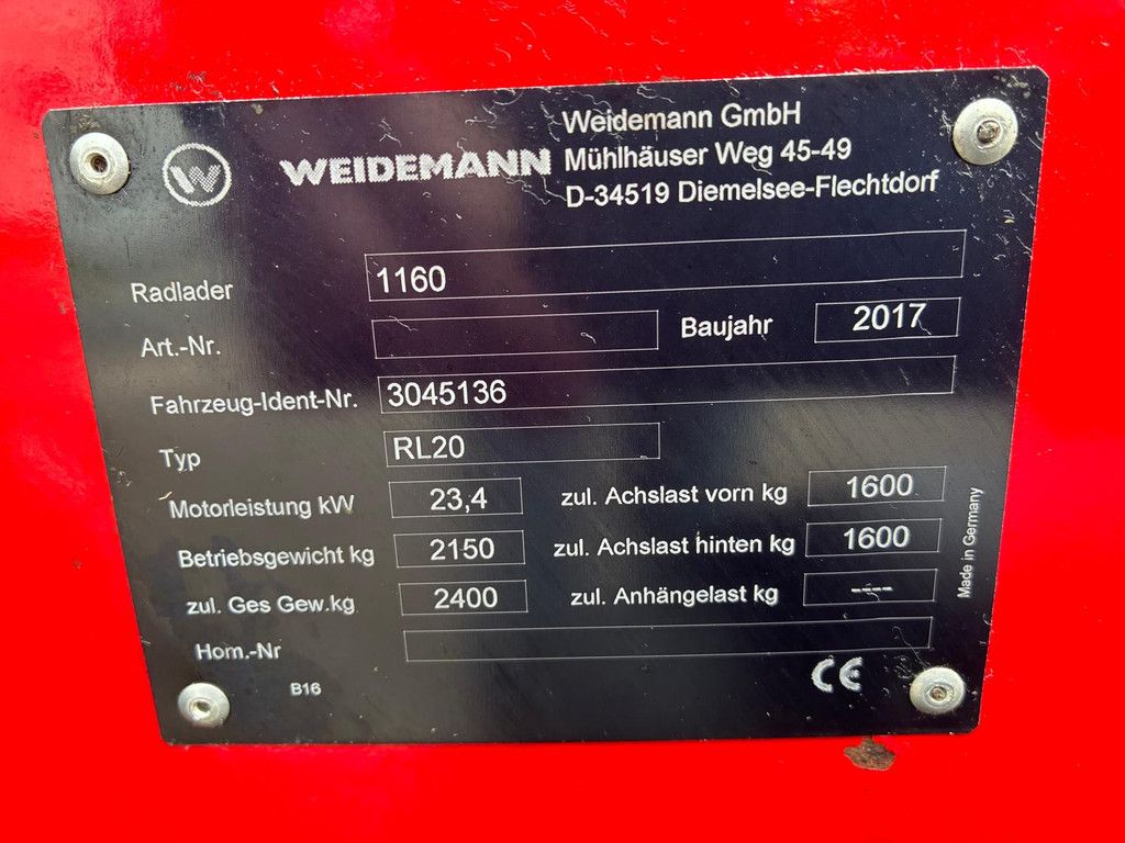 Weidemann 1160CX35 Minishovel