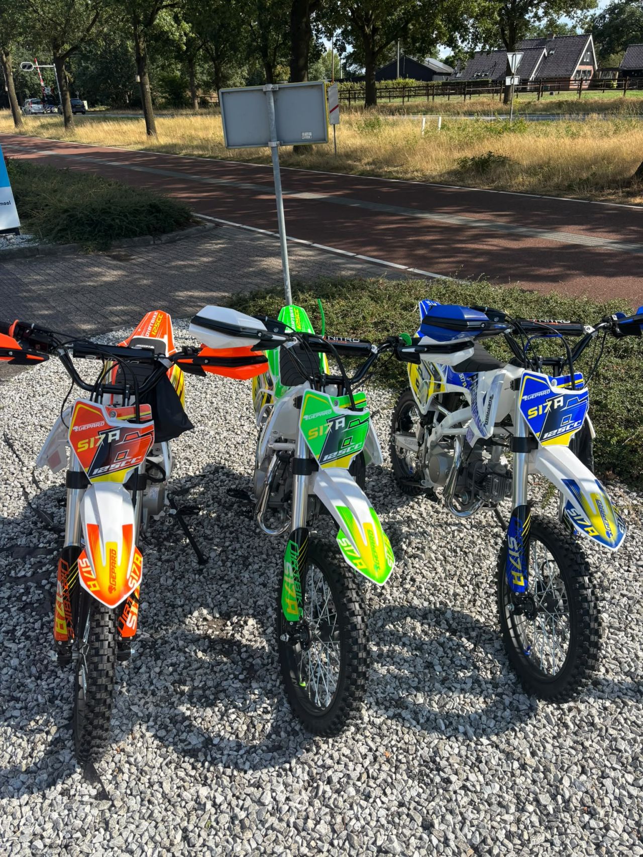 125cc 4-takt crossmotor dirtbike schakel 17/14 offroad