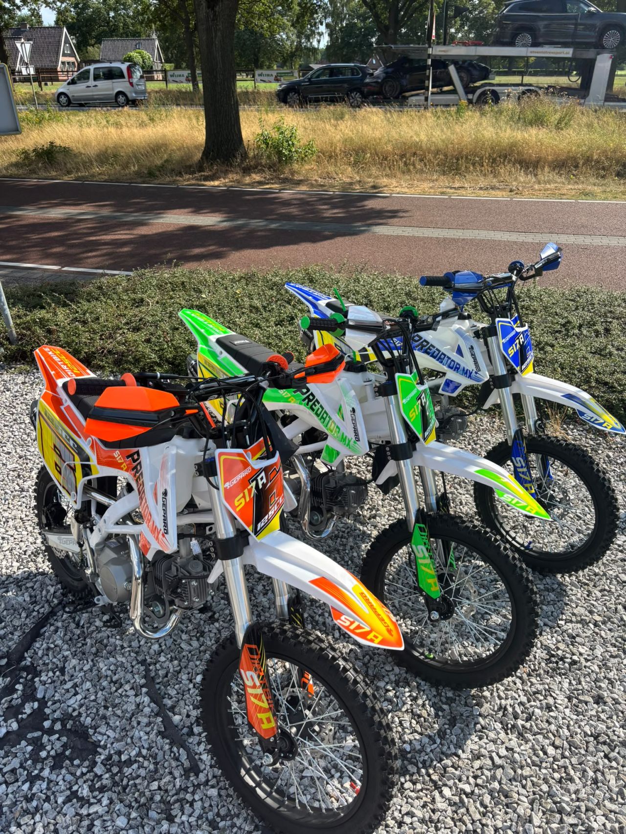 125cc 4-takt crossmotor dirtbike schakel 17/14 offroad