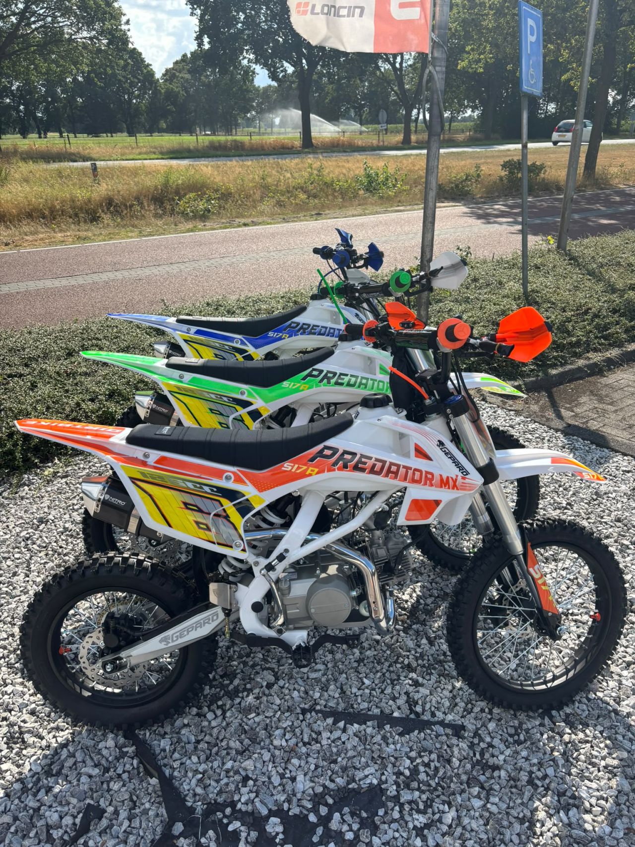 125cc 4-takt crossmotor dirtbike schakel 17/14 offroad