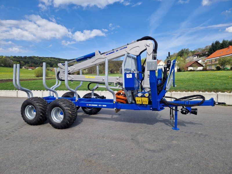 Scandic ST-10D Rückewagen 13t 7,9m Kran 850kg Hubkraft Druckluft
