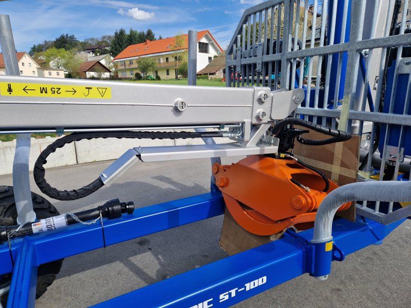 Scandic ST-10D Rückewagen 13t 7,9m Kran 850kg Hubkraft Druckluft