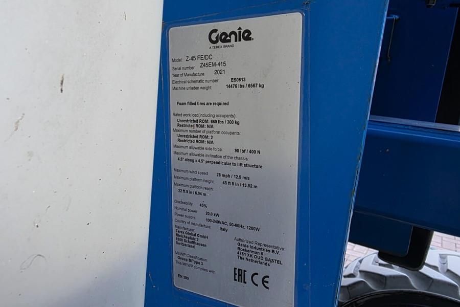Genie Z-45FE/DC Valid inspection, Hybrid, Rough Terrain