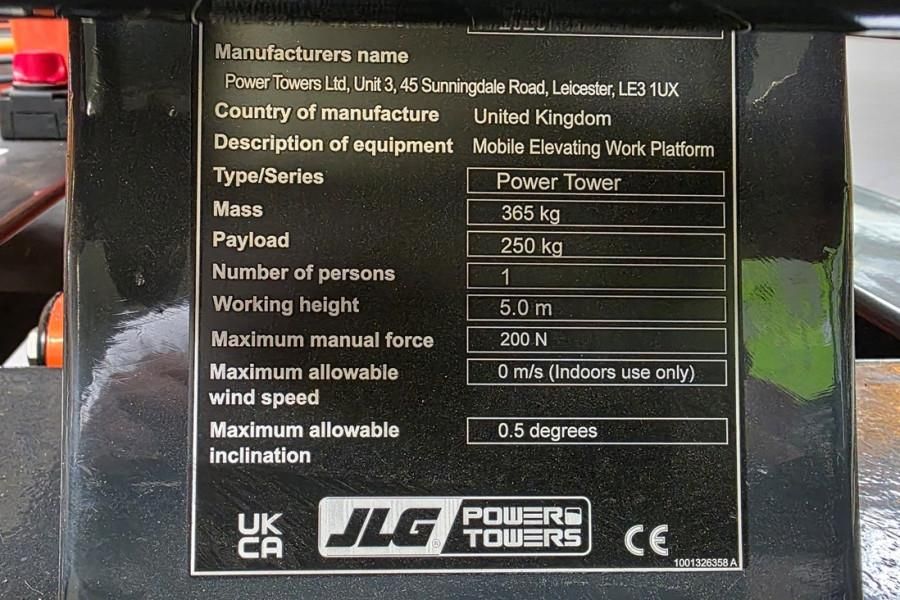 JLG Power Tower PUSH AROUND, 5.10m Working Height, Own