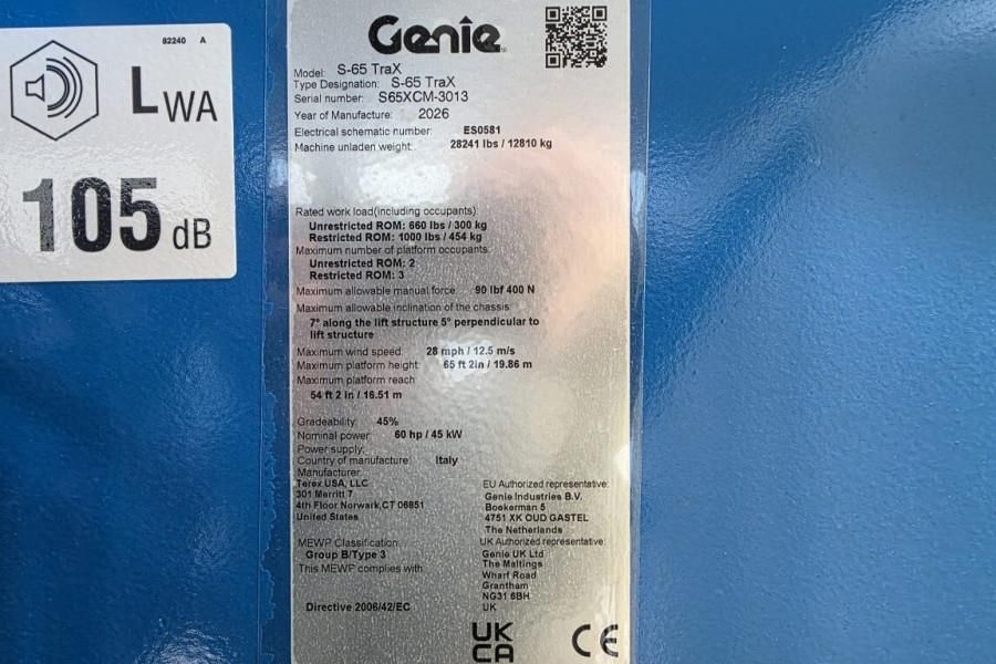 Genie S65XC Trax Valid inspection, *Guarantee! Diesel, 4