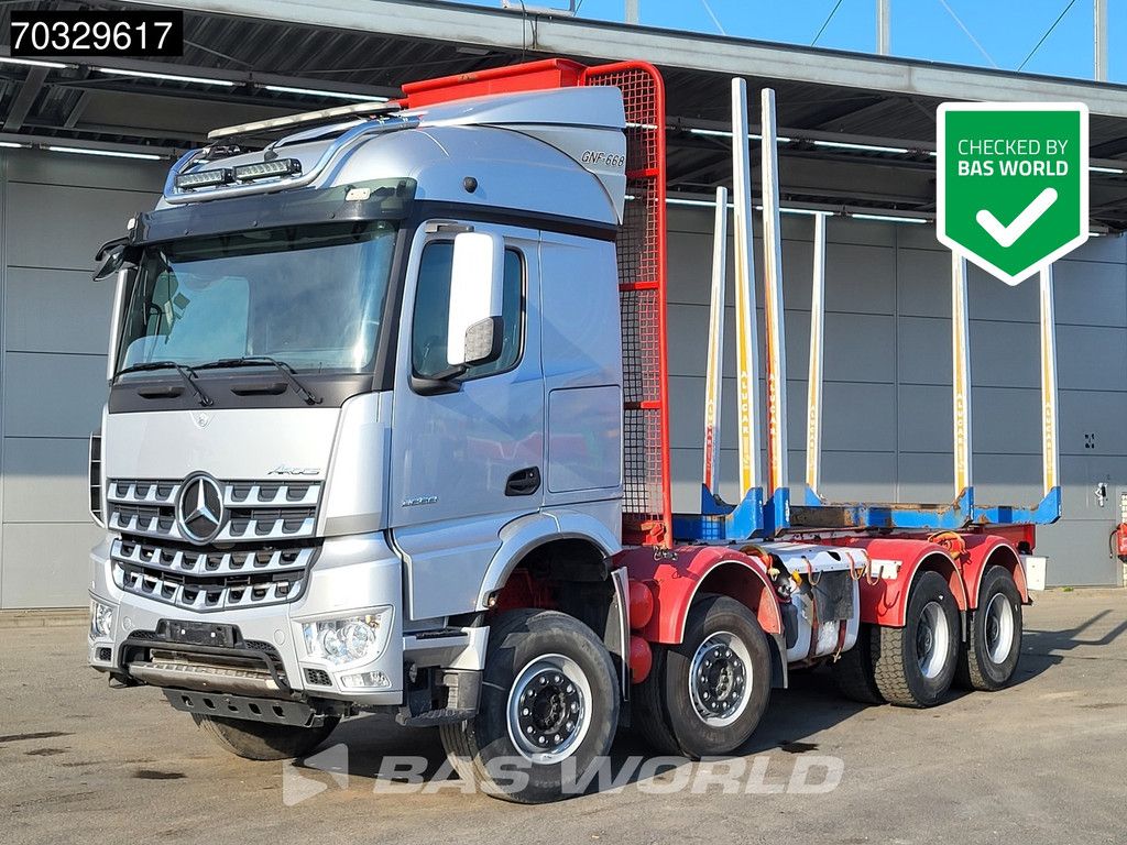Mercedes Arocs 3658 8X4 ALUCAR Holztransporter Full Steel suspension Big-Axle Automatic Euro 6