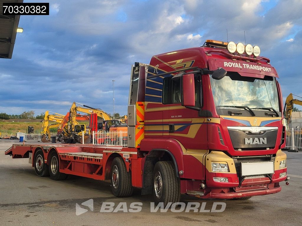 MAN TGS 35.480 8X4 Machine transporter Lift+steering axle Hydraulic ramp Euro 6