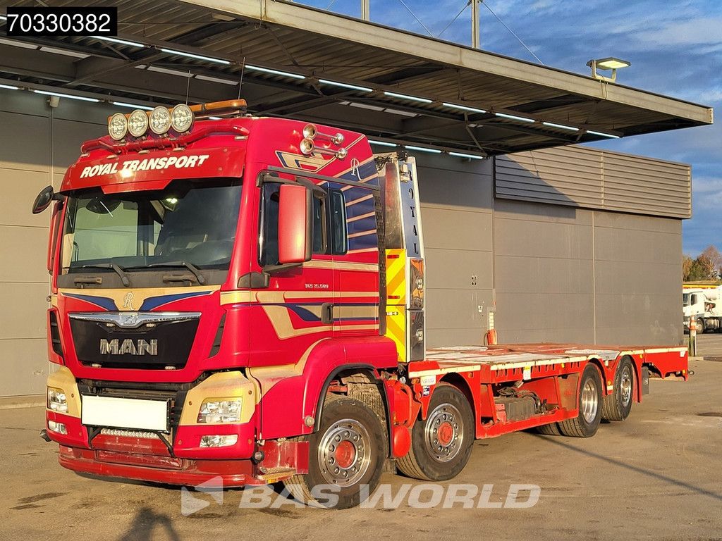MAN TGS 35.480 8X4 Machine transporter Lift+steering axle Hydraulic ramp Euro 6