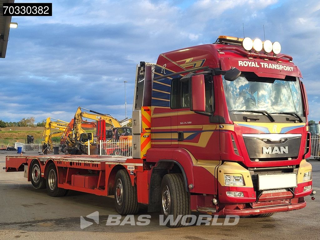 MAN TGS 35.480 8X4 Machine transporter Lift+steering axle Hydraulic ramp Euro 6