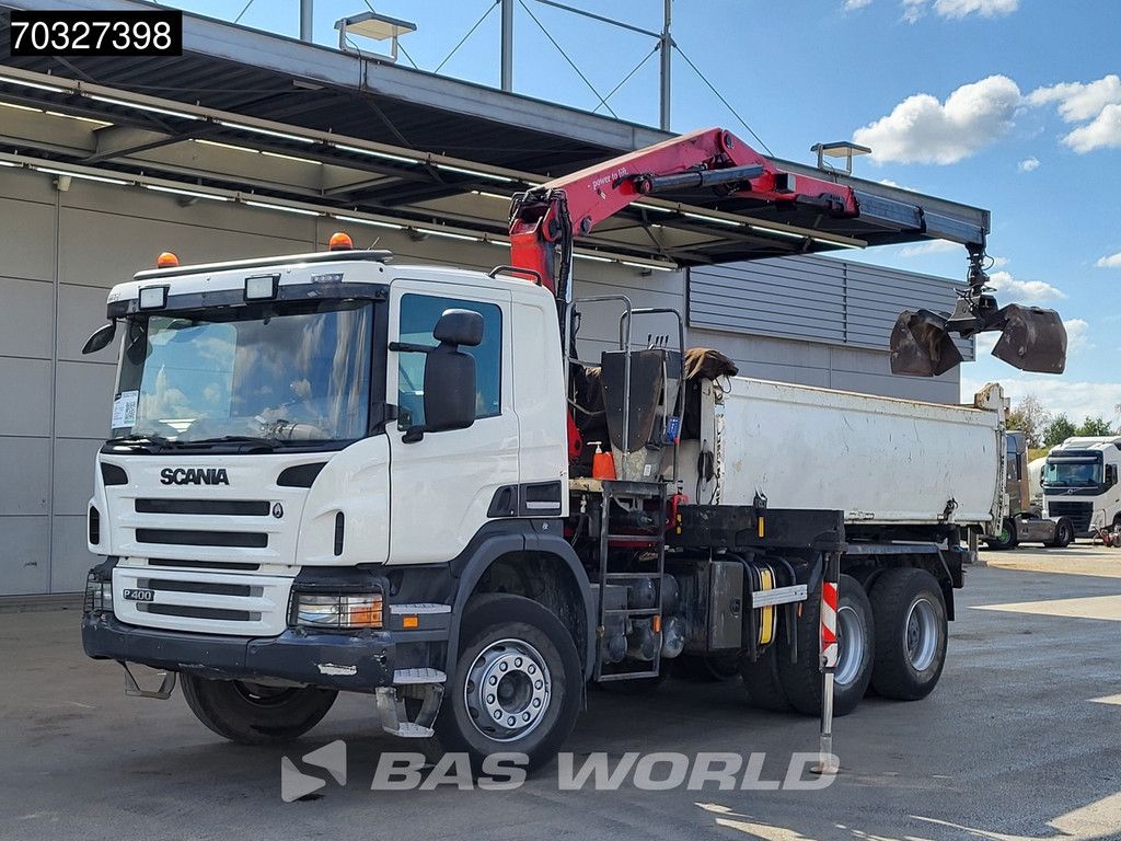 Scania P400 6X4 HMF 1444-Z2 Crane Remote Full Steel Manual Euro 5