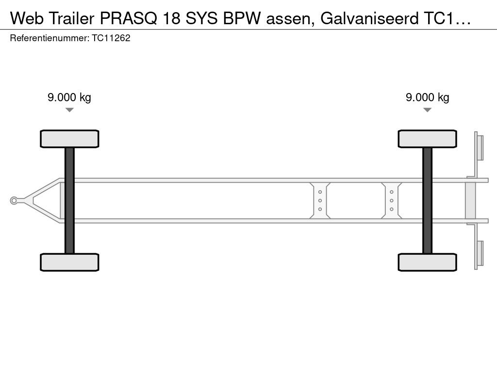 Web Trailer PRASQ 18 SYS BPW-Achsen, verzinkt TC11262