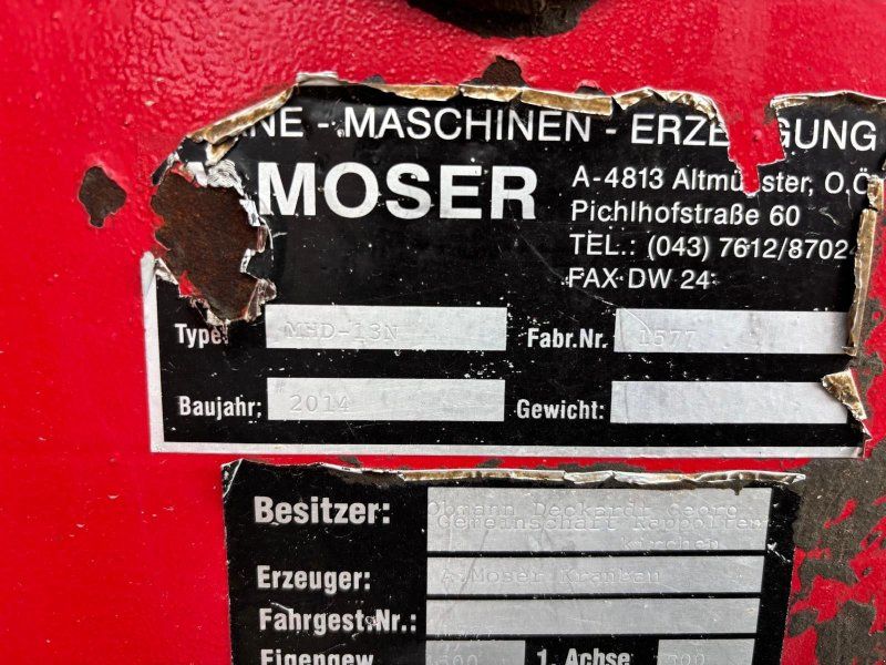 A. Moser Forst MHD-13N mit Forstkran MKZ 9
