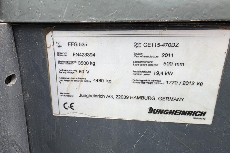 Jungheinrich EFG535 Electric, Lifting Height 4700mm, Freelift 1