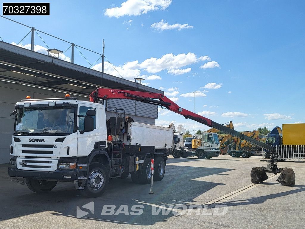 Scania P400 6X4 HMF 1444-Z2 Crane Remote Full Steel Manual Euro 5