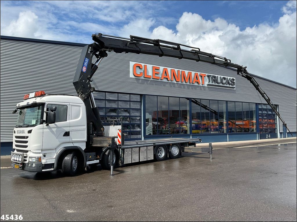 Scania R490 8x2 Euro 6 Retarder HMF 85 Tonmeter laadkraan + Fly-jib