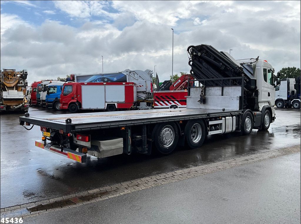 Scania R490 8x2 Euro 6 Retarder HMF 85 Tonmeter laadkraan + Fly-jib