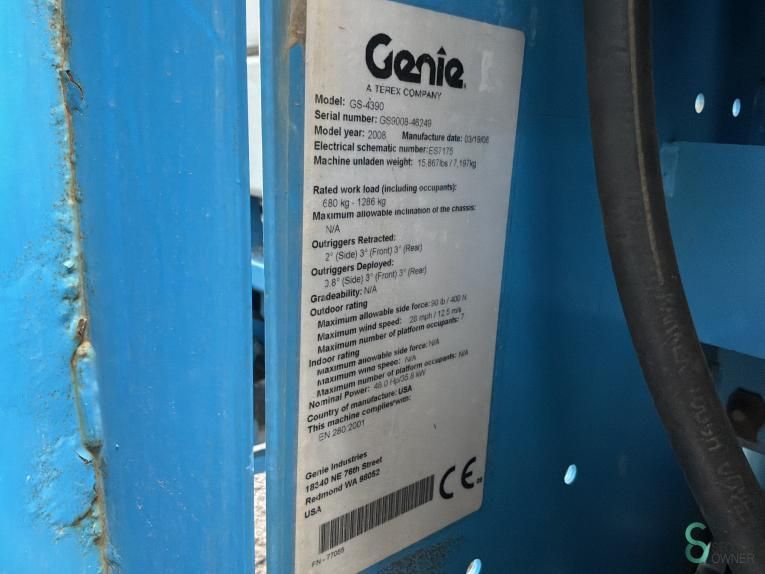 Schaarhoogwerker Genie GS 4390 2008 Urenstand 1376