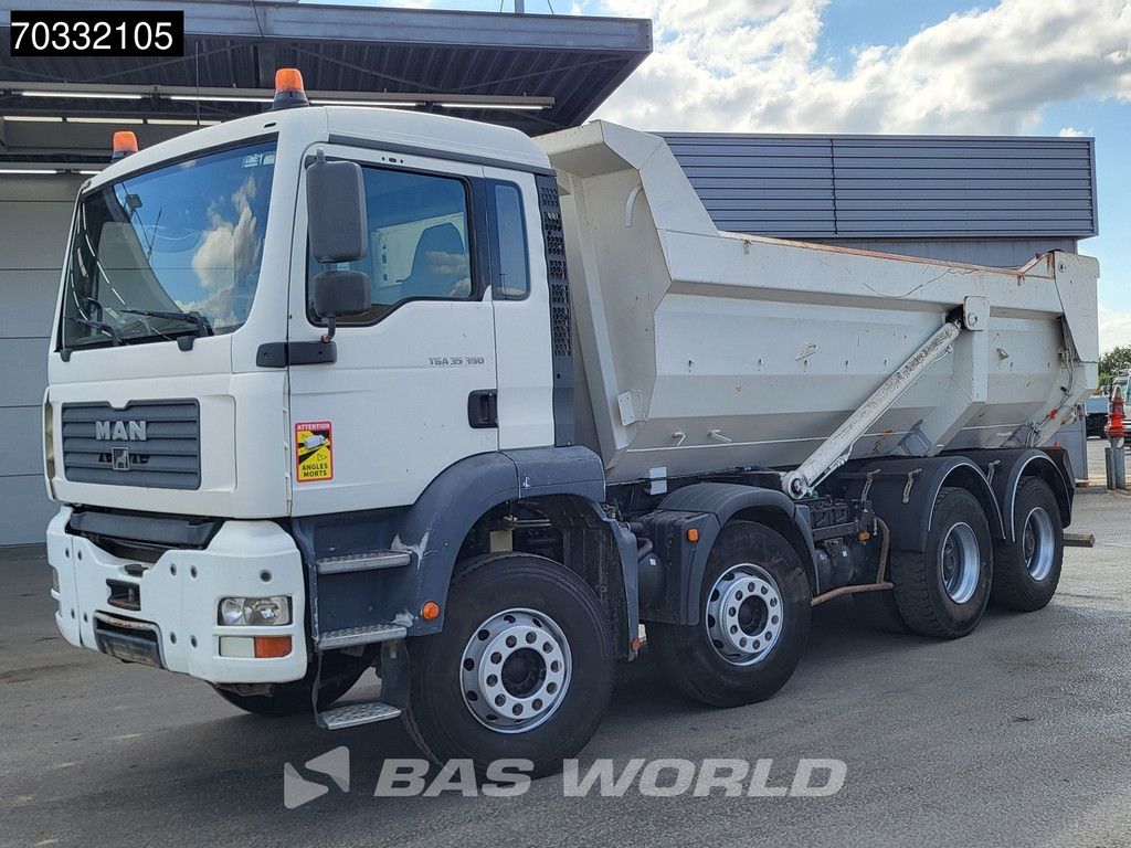 MAN TGA 35.390 8X4 19m3 tipper Steelsuspension Big-Axle Retarder Euro 2