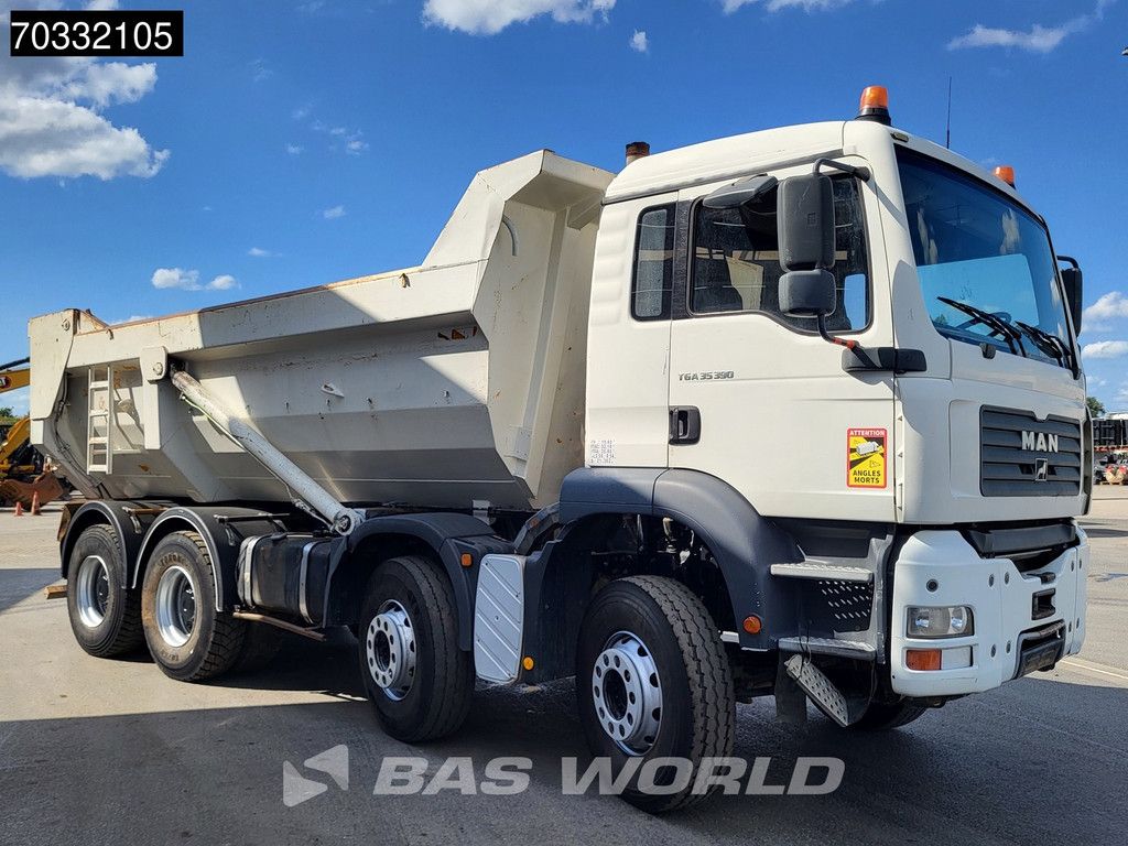 MAN TGA 35.390 8X4 19m3 tipper Steelsuspension Big-Axle Retarder Euro 2