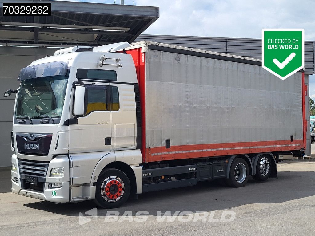 MAN TGX 26.500 6X2 Curtainsider 2000kg Ladebordwand Lift+steering axle Full Air Euro 6