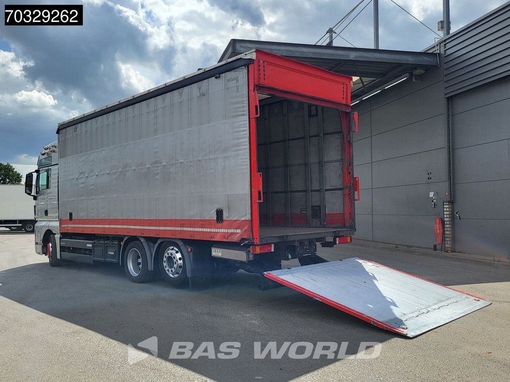 MAN TGX 26.500 6X2 Curtainsider 2000kg Ladebordwand Lift+steering axle Full Air Euro 6