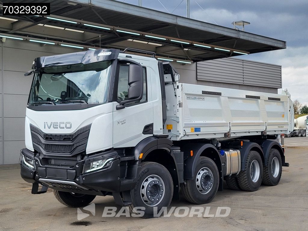 Iveco X-Way 500 8X4 NEW! 14m3 Meiler Trigenius 3-way tipper Steel suspension Big-Axle Euro 6
