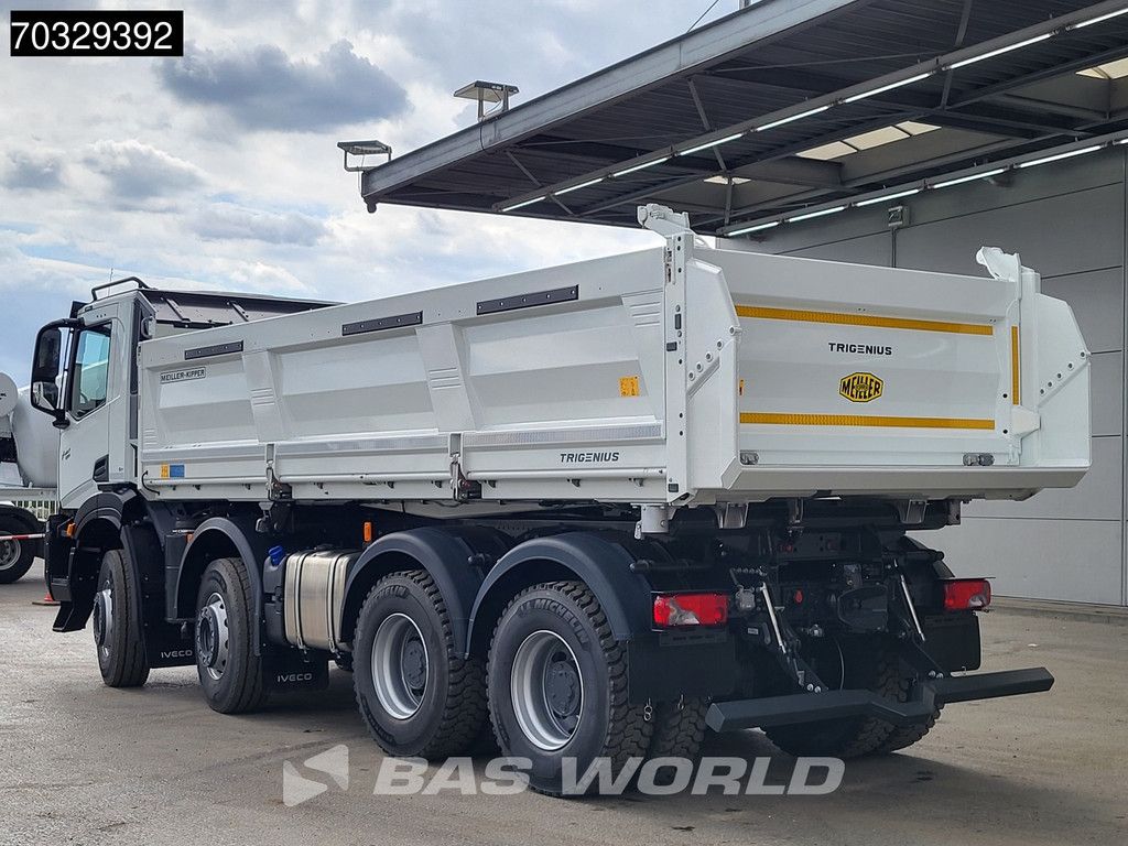 Iveco X-Way 500 8X4 NEW! 14m3 Meiler Trigenius 3-way tipper Steel suspension Big-Axle Euro 6