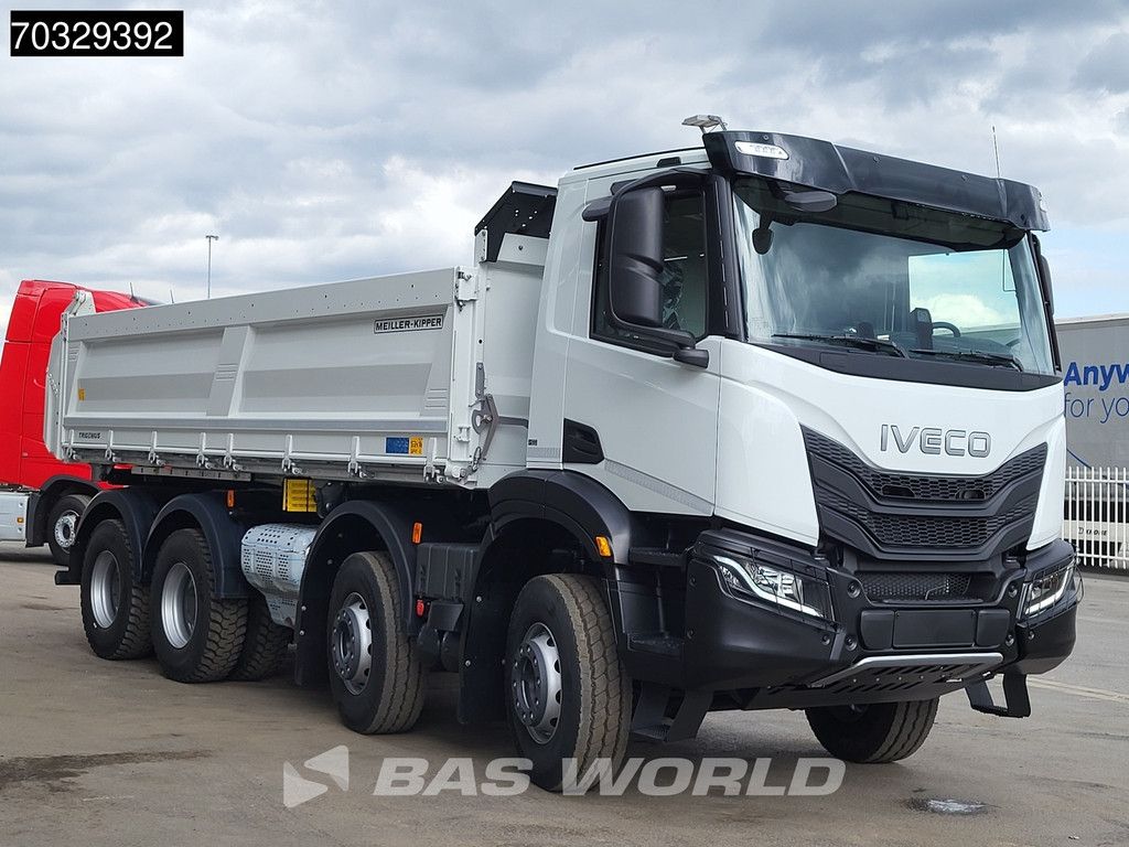 Iveco X-Way 500 8X4 NEW! 14m3 Meiler Trigenius 3-way tipper Steel suspension Big-Axle Euro 6