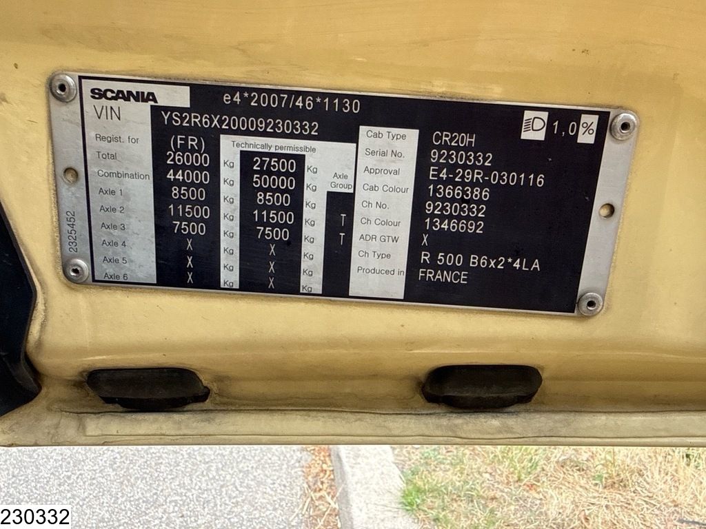 Scania R 500 6x2, EURO 6, Retarder, Combi