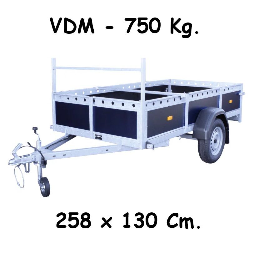H_A_H- VDM- 750 Kg. = DEMO aanhanger