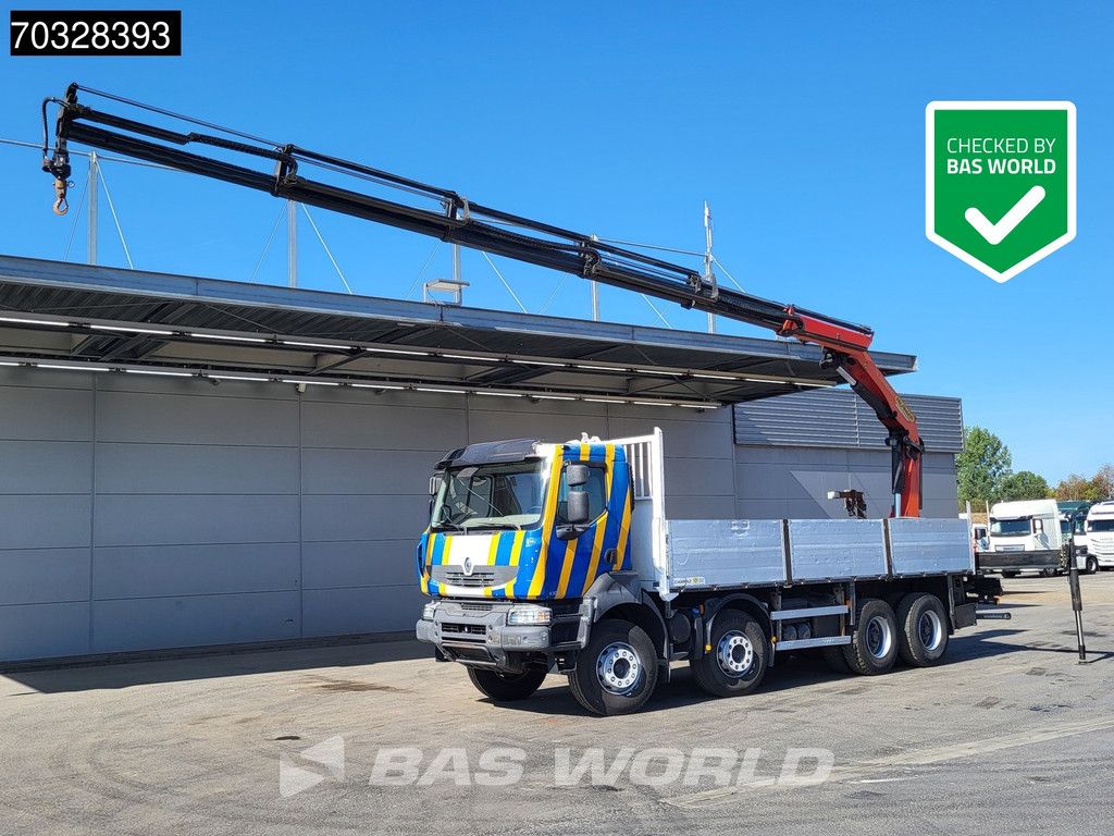 Renault Kerax 430 8X4 Palfinger PK22002 EH Kran Crane Steel suspension Big-Axle Euro 5
