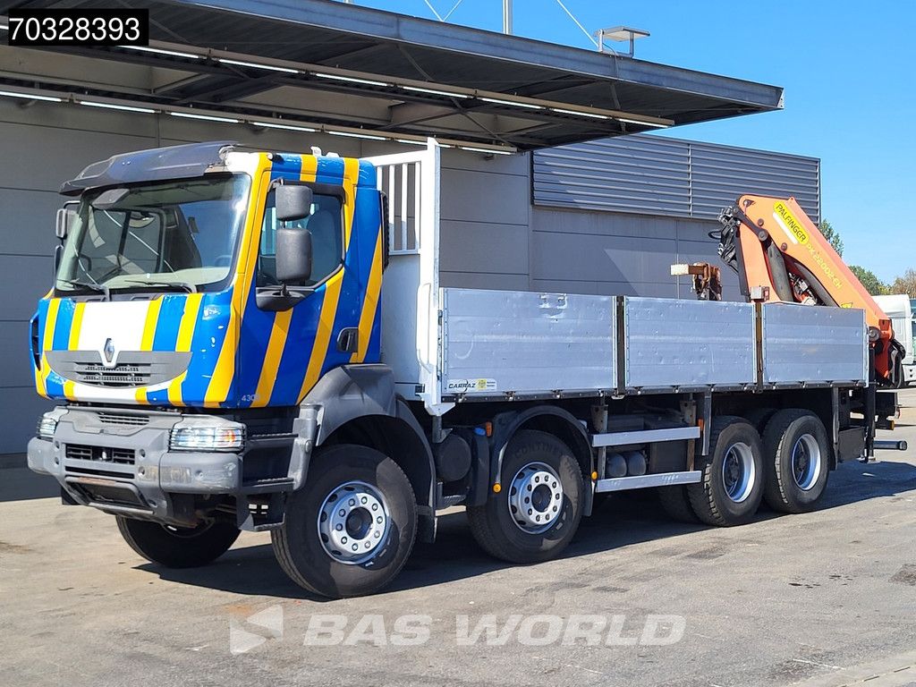 Renault Kerax 430 8X4 Palfinger PK22002 EH Kran Crane Steel suspension Big-Axle Euro 5