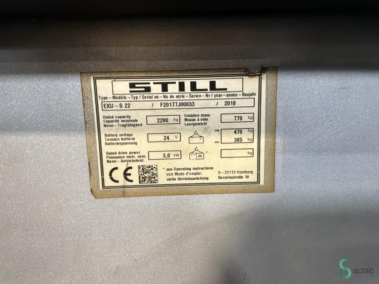 Palletwagens Elektrisch Still EXU-S22 2018