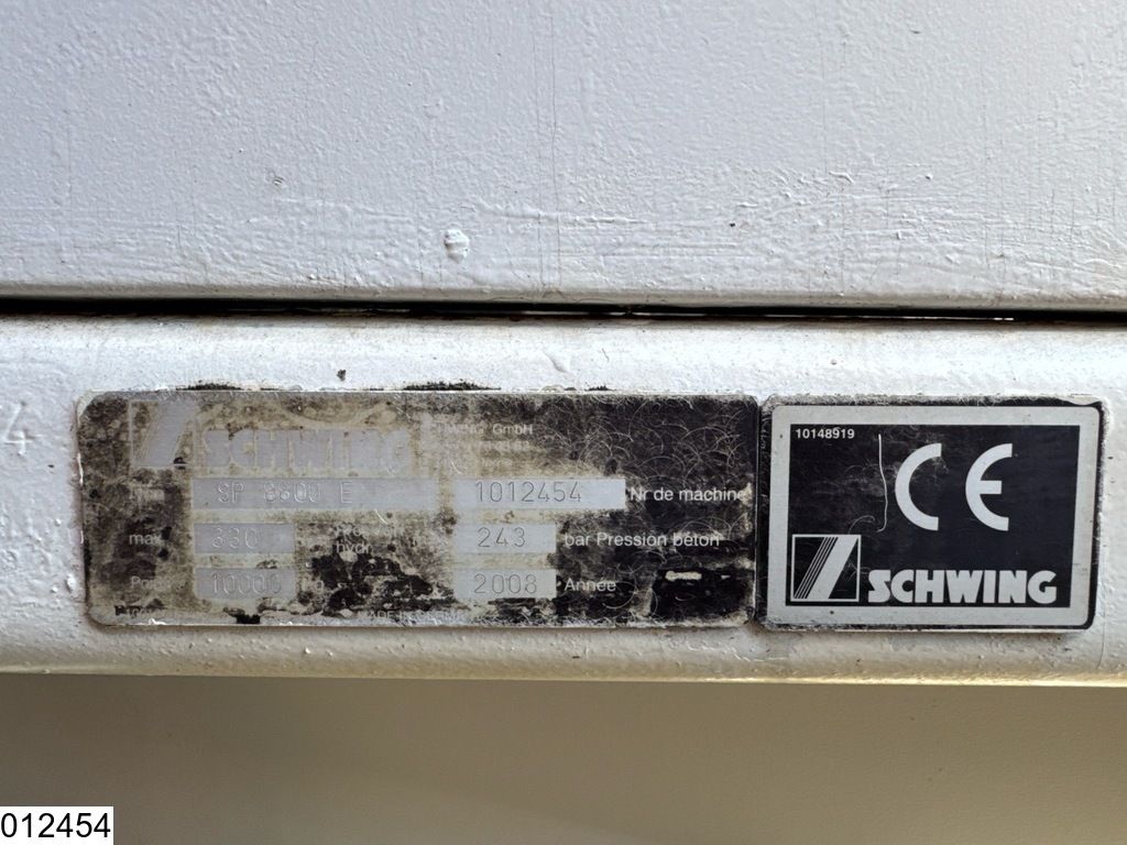 Schwing SP 8800 E 2008, 330 bar hydraulic, 243 bar concrete