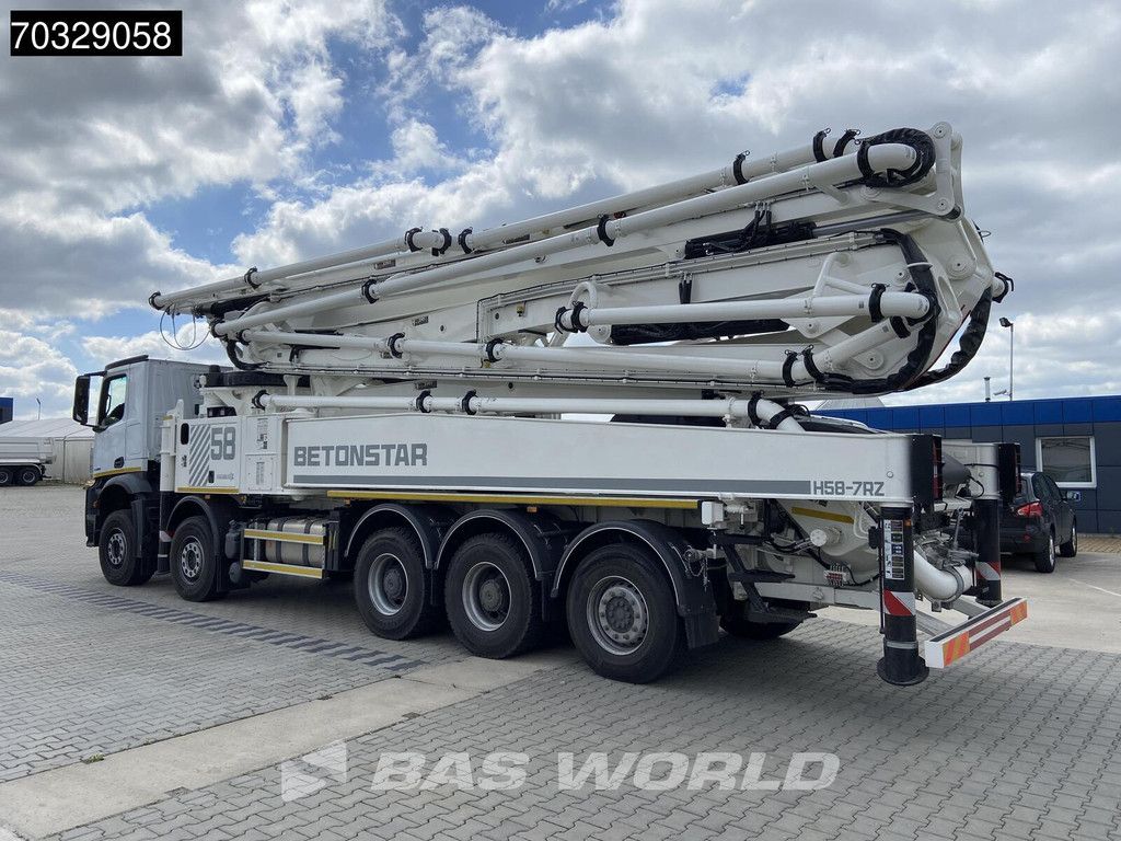 Mercedes Arocs Arocs 4458 10X4 58mtr Betonstar H58-7RZ pump Steel suspension Big-Axle Euro 6