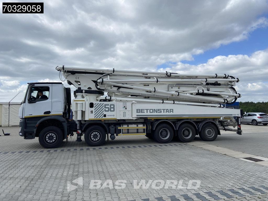 Mercedes Arocs Arocs 4458 10X4 58mtr Betonstar H58-7RZ pump Steel suspension Big-Axle Euro 6