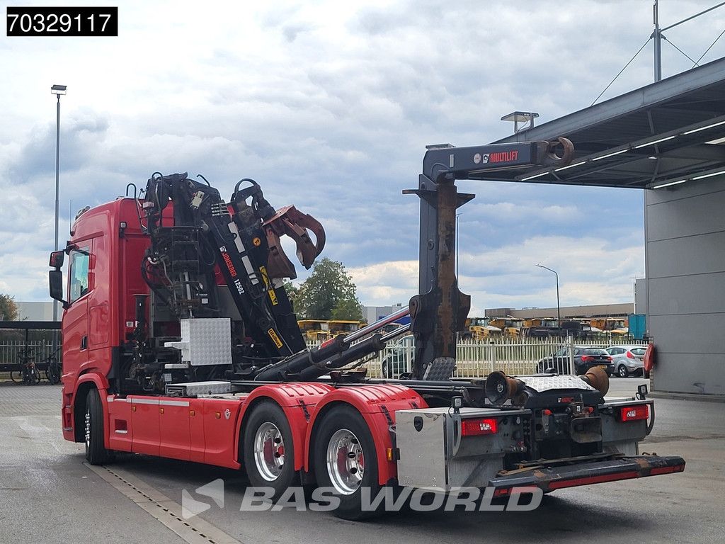 Scania S520 6X2 HIAB J1250Z93 Crane + 21tons Multilift Full Air Retarder Alcoa's Euro 6