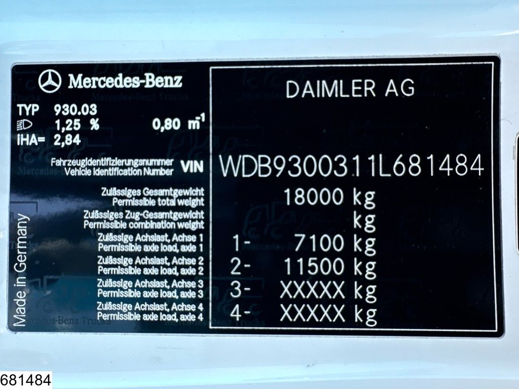 Mercedes Actros 1841 EURO 5, Retarder, Esterer, 13350 L, 2 Comp