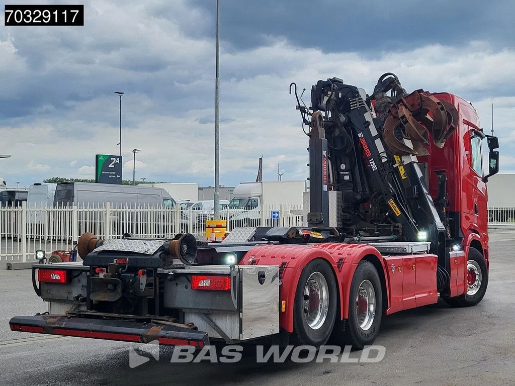 Scania S520 6X2 HIAB J1250Z93 Crane + 21tons Multilift Full Air Retarder Alcoa's Euro 6