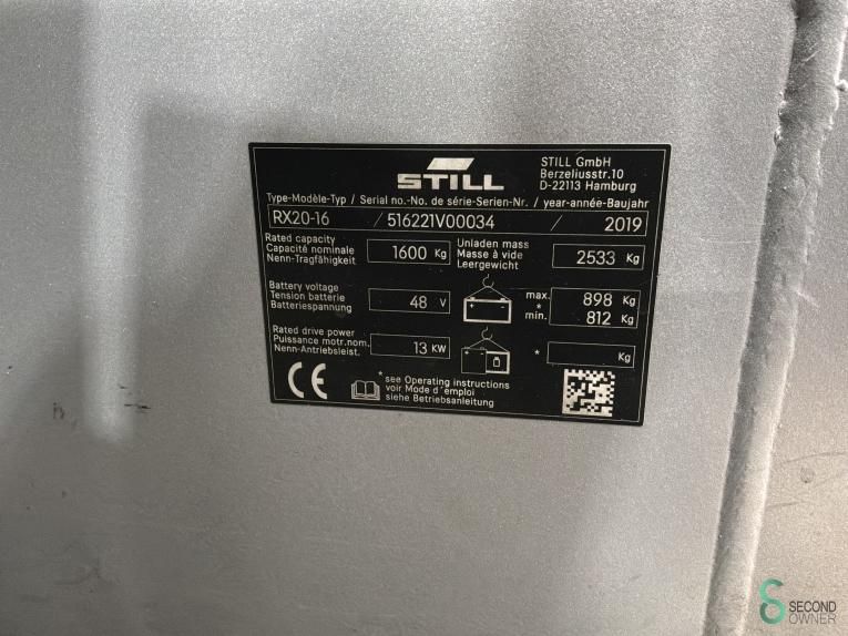 Gabelstapler Elektrisch Still RX20-16 2019 Stunden 974