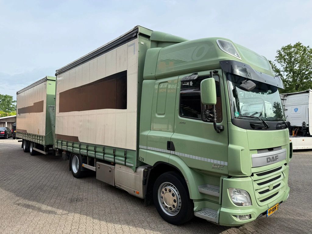 DAF CF 370 Mega Volume Combi Dhollandia 2000KG Pacton Aanhanger Schuifdak NL truck APK/TUV 24-12-2026