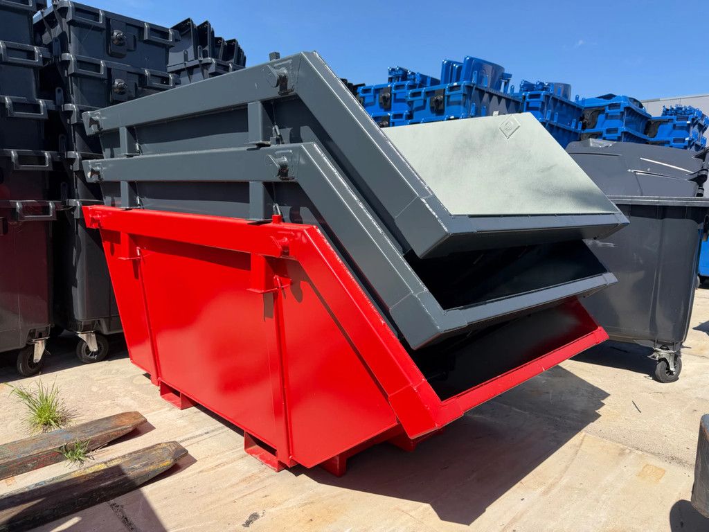 Sidalco 3m3 portaalarmcontainer met lepelgaten PASSEND VOOR TRAILER