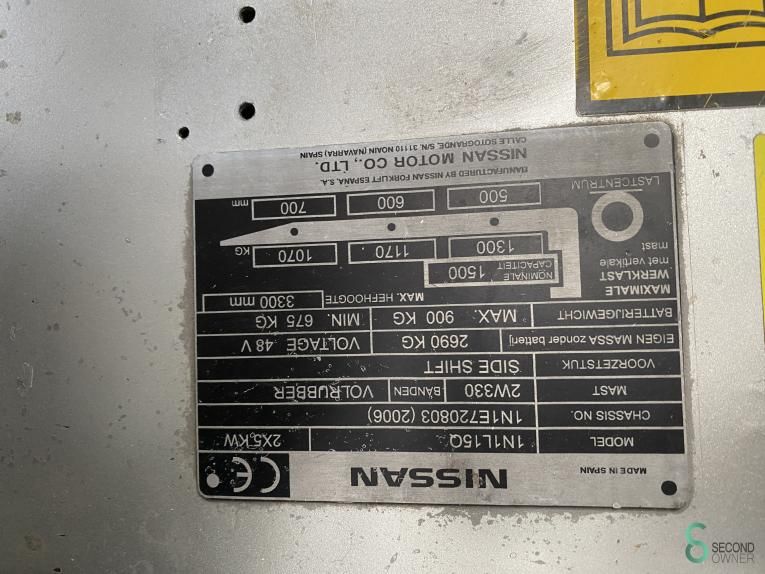 Forklifts Electric Nissan 1 N 1 L 15 Q 2006